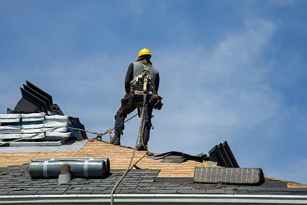 Professional Gutter Installation technician working in Bellevue, WA